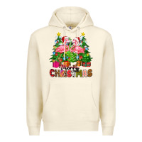Sandshell merry christmas flamingo Premium Hoodie - Zillion Design Studio