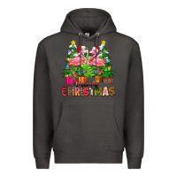 Smoke merry christmas flamingo Premium Hoodie - Zillion Design Studio