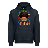 Navy autism afro kid Urban Hoodie - texasbilliewilder