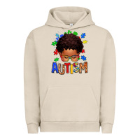 Pigment French Oak autism afro kid Urban Hoodie - texasbilliewilder