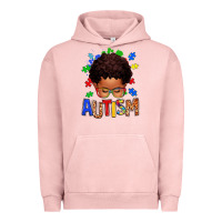 Pigment Salmon autism afro kid Urban Hoodie - texasbilliewilder
