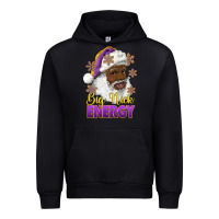 Black big nick energy purple and gold afro santa Urban Hoodie - RanaPortraitStore