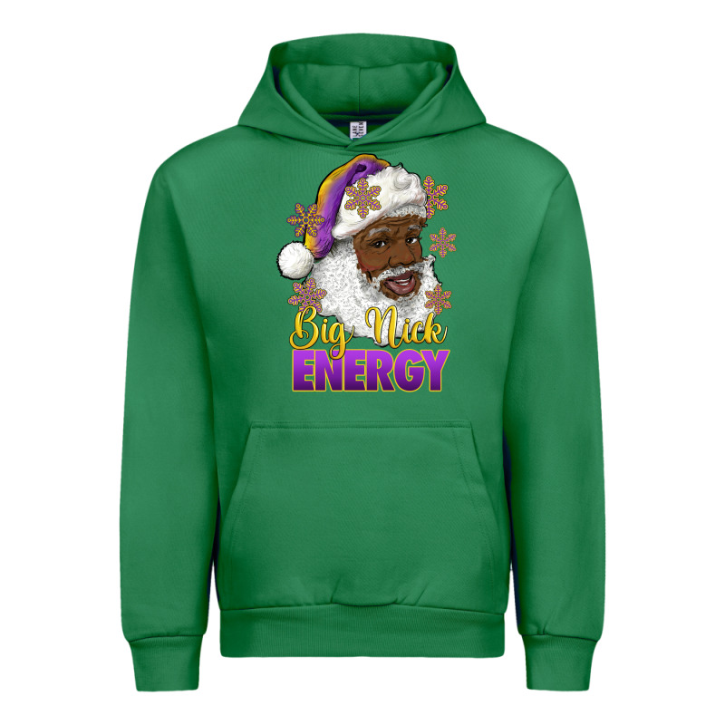 Big Nick Energy Purple And Gold Afro Santa Urban Hoodie by RanaPortraitStore | Teevron