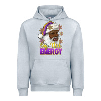 Heather Grey big nick energy purple and gold afro santa Urban Hoodie - RanaPortraitStore