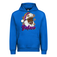 Cobalt believe purple and gold african american santa Urban Hoodie - RanaPortraitStore