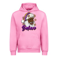 Fuchsia Pink believe purple and gold african american santa Urban Hoodie - RanaPortraitStore