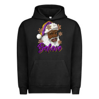 Pigment Black believe purple and gold african american santa Urban Hoodie - RanaPortraitStore