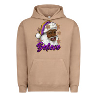 Pigment Burro believe purple and gold african american santa Urban Hoodie - RanaPortraitStore