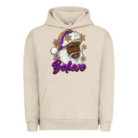 Pigment French Oak believe purple and gold african american santa Urban Hoodie - RanaPortraitStore