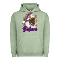 Pigment Oil Green believe purple and gold african american santa Urban Hoodie - RanaPortraitStore
