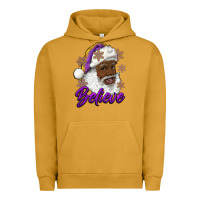 Pigment Peanut Butter believe purple and gold african american santa Urban Hoodie - RanaPortraitStore