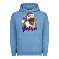 Pigment Pebble Blue believe purple and gold african american santa Urban Hoodie - RanaPortraitStore