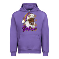 Tulip believe purple and gold african american santa Urban Hoodie - RanaPortraitStore