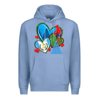 Colony Blue guatemala hearts Premium Hoodie - texasbilliewilder