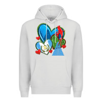 Dove Grey guatemala hearts Premium Hoodie - texasbilliewilder