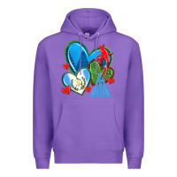 Purple guatemala hearts Premium Hoodie - texasbilliewilder