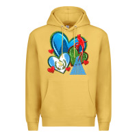 Antique Gold guatemala hearts Premium Hoodie - texasbilliewilder