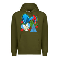 Army Green guatemala hearts Premium Hoodie - texasbilliewilder