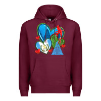 Burgundy guatemala hearts Premium Hoodie - texasbilliewilder