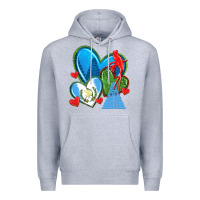 Heather Grey guatemala hearts Premium Hoodie - texasbilliewilder