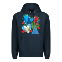 Navy guatemala hearts Premium Hoodie - texasbilliewilder
