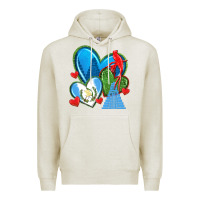 Oatmeal Heather guatemala hearts Premium Hoodie - texasbilliewilder