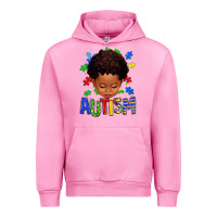 Fuchsia Pink autism afro kid full face Urban Hoodie - texasbilliewilder