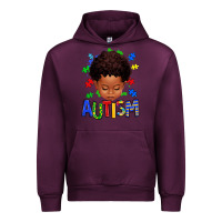 Mauve Wine autism afro kid full face Urban Hoodie - texasbilliewilder