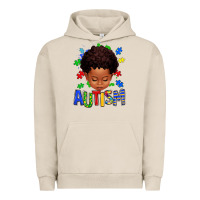 Pigment French Oak autism afro kid full face Urban Hoodie - texasbilliewilder