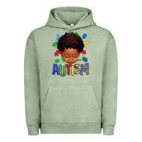 Pigment Oil Green autism afro kid full face Urban Hoodie - texasbilliewilder