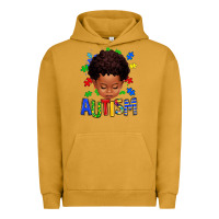 Pigment Peanut Butter autism afro kid full face Urban Hoodie - texasbilliewilder