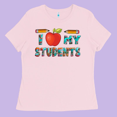 I Love My Students With Pen And Ladies Tee Designed By Artiststas