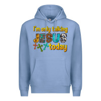 Colony Blue im only talking jesus today Premium Hoodie - texasbilliewilder