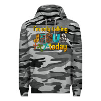 Slate Camo im only talking jesus today Premium Hoodie - texasbilliewilder