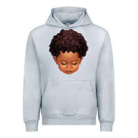 Heather Grey cute afro boy Urban Hoodie - texasbilliewilder