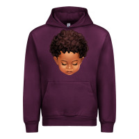 Mauve Wine cute afro boy Urban Hoodie - texasbilliewilder