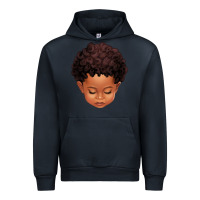 Navy cute afro boy Urban Hoodie - texasbilliewilder