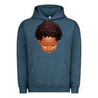 Pigment Midnight Navy cute afro boy Urban Hoodie - texasbilliewilder