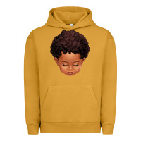 Pigment Peanut Butter cute afro boy Urban Hoodie - texasbilliewilder