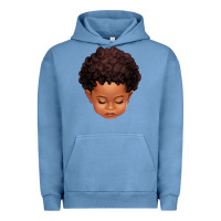 Pigment Pebble Blue cute afro boy Urban Hoodie - texasbilliewilder