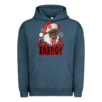 Pigment Midnight Navy big nick energy afro santa Urban Hoodie - RanaPortraitStore