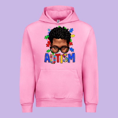 Autism Afro Man Urban Hoodie Designed By Texasbilliewilder