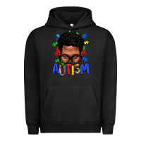 Pigment Black autism afro man Urban Hoodie - texasbilliewilder
