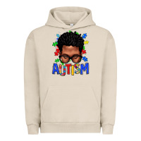 Pigment French Oak autism afro man Urban Hoodie - texasbilliewilder
