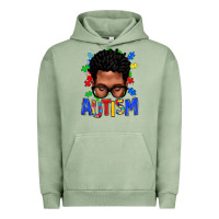 Pigment Oil Green autism afro man Urban Hoodie - texasbilliewilder