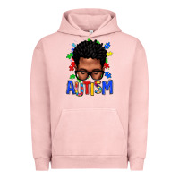 Pigment Salmon autism afro man Urban Hoodie - texasbilliewilder