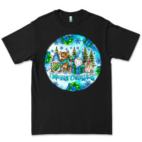 Black merry christmas Premium Tee - CowhideDigitalArt