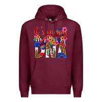 Burgundy its in my dna dominican republic Premium Hoodie - texasbilliewilder