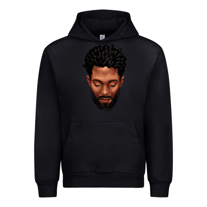 Bearded Black Man Portrait Urban Hoodie by texasbilliewilder | Teevron