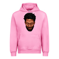 Fuchsia Pink bearded black man portrait Urban Hoodie - texasbilliewilder